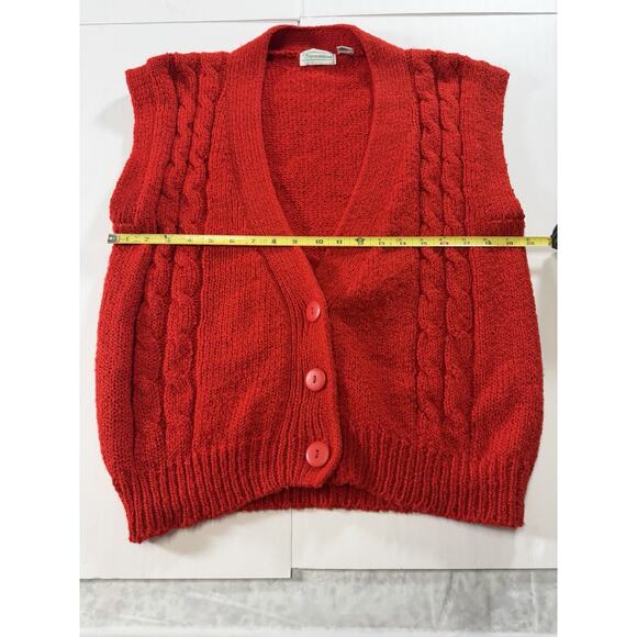 Women’s Vintage Christmas Red Size L Shenanigans Sweater Vest - Picture 5 of 6